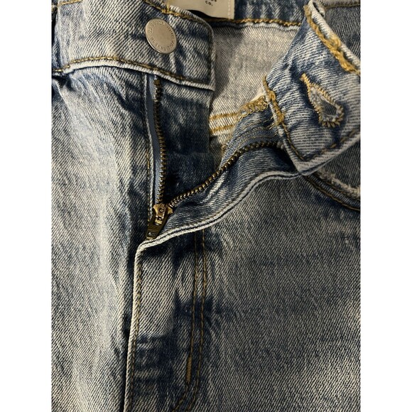 NWT Universal Thread Light Wash Denim Midi Skirt Front Slit Stretch NWT Sz 8 - Picture 9 of 12